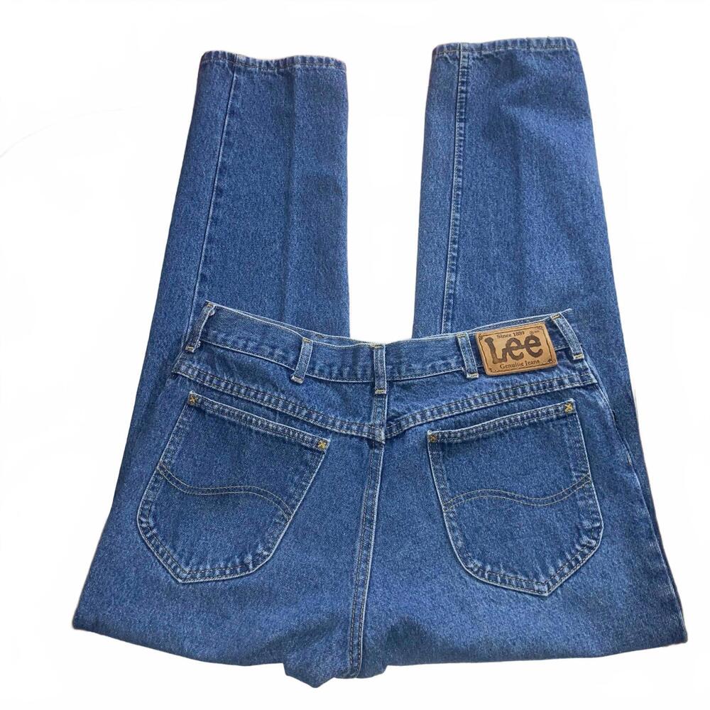 Lee Jeans 90s Vintage Blue Denim High Rise Straight Leg Womens
